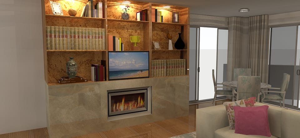 My proposed solution for the TV and massive stone structure.